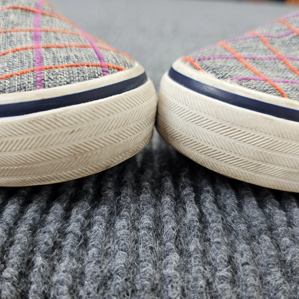 Keds Slip On Women 7.5 Gray Plaid Champion WF55720 Canvas Casual Loafers